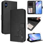 Litter Panda Embossing RFID Leather Phone Case with Lanyard, For iPhone 11 Pro Max, For iPhone 11, For iPhone 11 Pro, For iPhone X / XS, For iPhone XR, For iPhone XS Max, For iPhone 8 Plus / 7 Plus