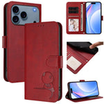 Litter Panda Embossing RFID Leather Phone Case with Lanyard, For iPhone 17e / 16e, For iPhone 17 Pro Max, For iPhone 17 Pro, For iPhone 17, For iPhone Air, For iPhone 16 Pro Max, For iPhone 16 Pro, For iPhone 16 Plus