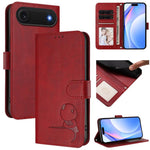 Litter Panda Embossing RFID Leather Phone Case with Lanyard, For iPhone 17e / 16e, For iPhone 17 Pro Max, For iPhone 17 Pro, For iPhone 17, For iPhone Air, For iPhone 16 Pro Max, For iPhone 16 Pro, For iPhone 16 Plus