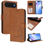 Litter Panda Embossing RFID Leather Phone Case with Lanyard, For iPhone 17e / 16e, For iPhone 17 Pro Max, For iPhone 17 Pro, For iPhone 17, For iPhone Air, For iPhone 16 Pro Max, For iPhone 16 Pro, For iPhone 16 Plus
