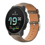 xDfind Flat Head Black Shark Fine Grain Leather Watch Band, 22mm For Suunto Race S / Race / 9 Peak / 5 Peak