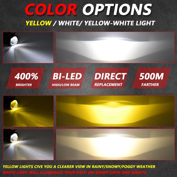 T09 2pcs/Pack 55W 3 inch High Power Dual Lens Fog Light, T09 Four-corner Universal, T09 Oblique Universal