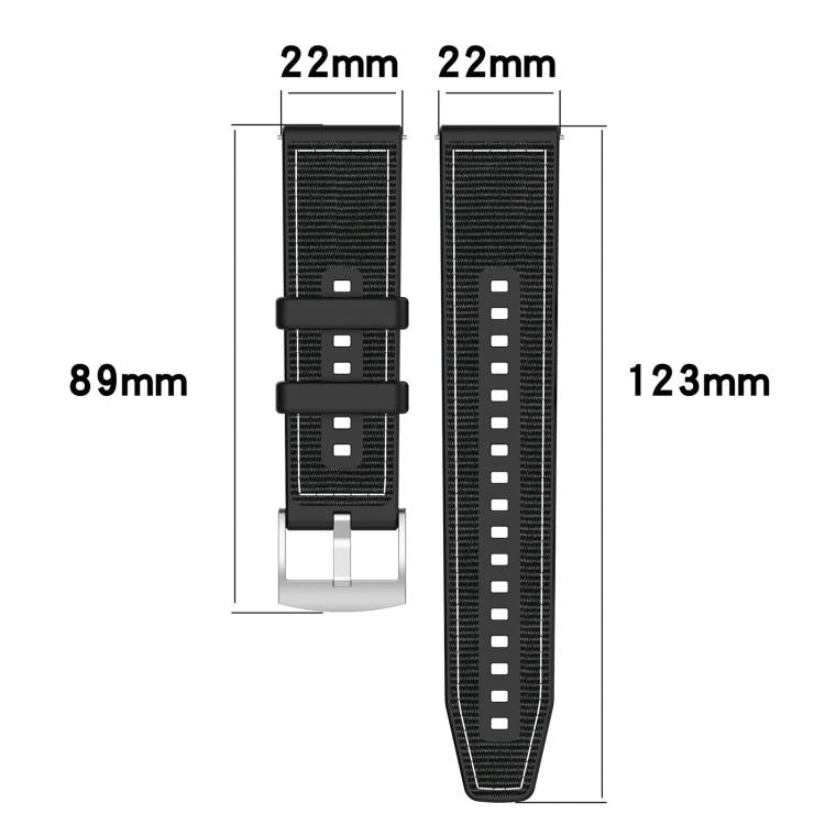 xDfind Hybrid Nylon Braid Silicone Watch Band, 20mm For Honor Watch SE / MagicWatch 2 42mm