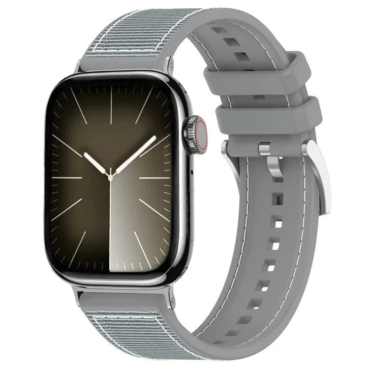 xDfind Hybrid Nylon Braid Silicone Watch Band, For Apple Watch 42 / 44 / 45 / 46 / 49mm 22mm, For Apple Watch 38 / 40 / 41 / S10 42mm 20mm
