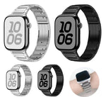 Tri-beads Side-detachable Buckle Stainless Steel Watch Band, For Apple Watch 46mm / 49mm / 45mm / 44mm, For Apple Watch 42mm / 41mm / 40mm / 38mm