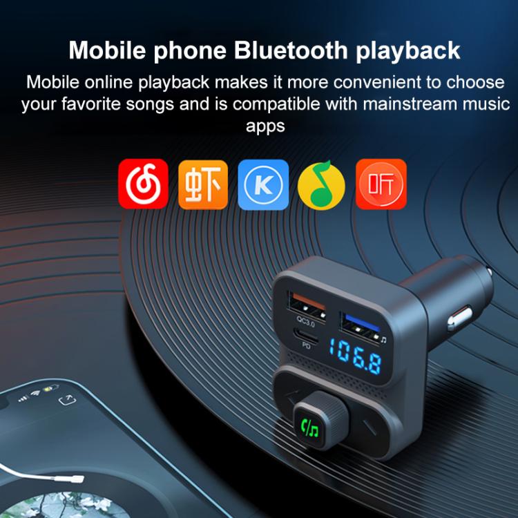 BC95 Car Bluetooth Hands-free Calling PD36W Fast Charging Car Voltage Monitoring, BC95