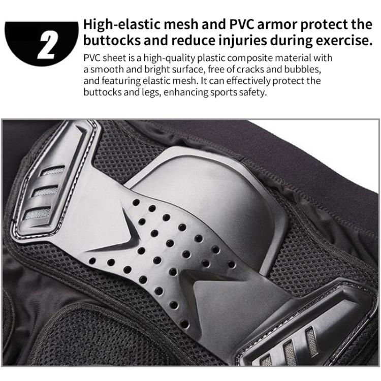 GHOST RACING K062 Off-road Motorcycle Armor Pants Racing Riding Anti-fall Hip Protector, S, M, L, XL, XXL