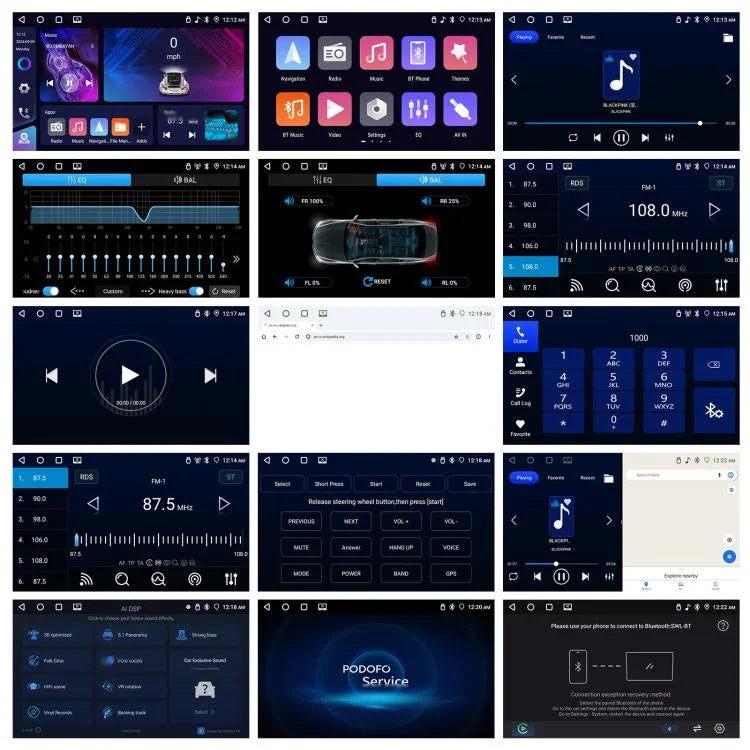 10 inch Screen Android 15 Car Navigation Audio Video Integrated Machine, Standard, Standard+AHD+Microphone