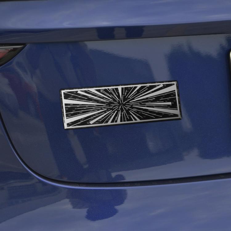 Car Tail Carbon Fiber Decorative Sticker, A, B