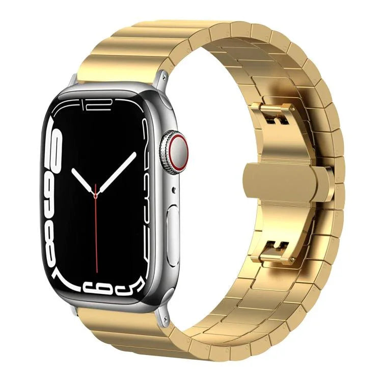 xDfind One-bead Bamboo Solid Stainless Steel Watch Band, For Apple Watch 42 / 44 / 45 / 46 / 49mm 22mm, For Apple Watch 38 / 40 / 41 / S10 42mm 20mm