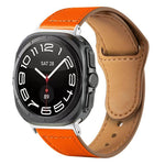 Rivet Reverse Buckle Leather Watch Band, For Samsung Galaxy Watch Ultra 47mm / Ultra 2025