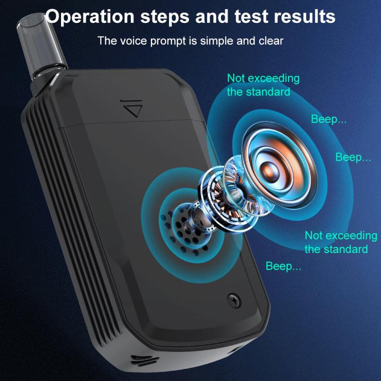 D2000 HD IPS Screen Portable Blow-Type High-Precision Alcohol Content Tester, D2000