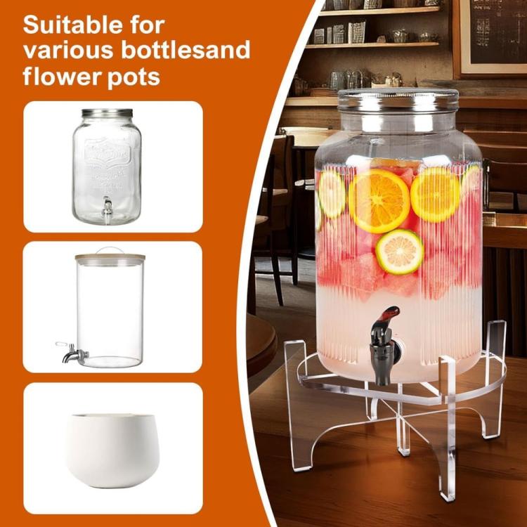 YX171 Acrylic Drink Dispenser Beverage Holder Cakes Stand, 19x19x8cm, 22x22x12cm