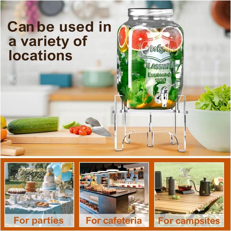 YX171 Acrylic Drink Dispenser Beverage Holder Cakes Stand, 19x19x8cm, 22x22x12cm