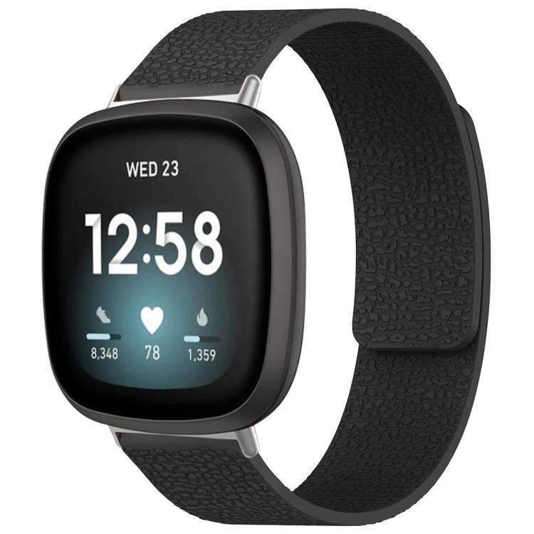 xDfind Litchi Texture Magnetic Silicone Watch Band, For Fitbit Charge 5 / Charge 6, For Fitbit Versa 4/Versa3/Sense2/Sense, For Fitbit Luxe / Special Edition, For Fitbit Inspire 2 / Ace 3, For Fitbit Charge 4 / Charge 3