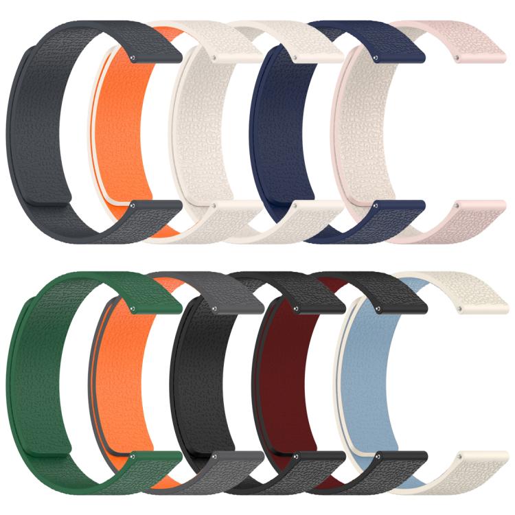 xDfind Litchi Texture Magnetic Silicone Watch Band, For Fitbit Charge 5 / Charge 6, For Fitbit Versa 4/Versa3/Sense2/Sense, For Fitbit Luxe / Special Edition, For Fitbit Inspire 2 / Ace 3, For Fitbit Charge 4 / Charge 3