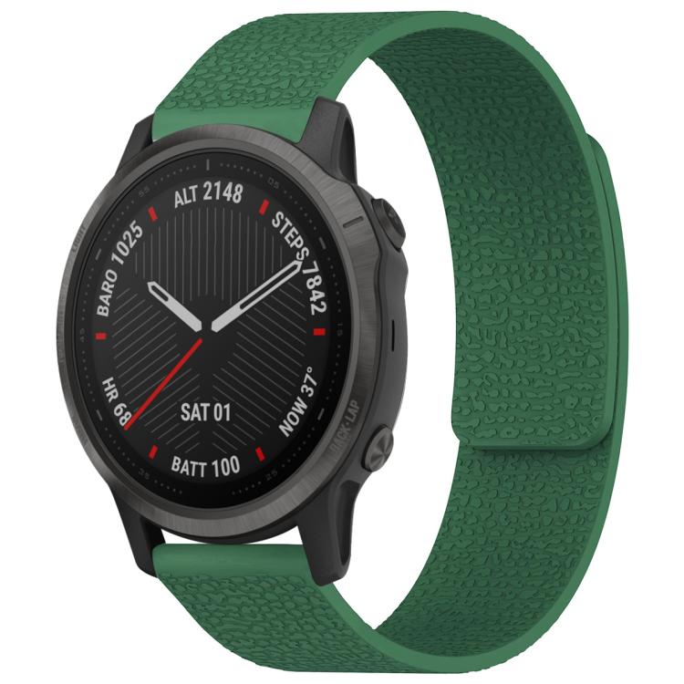 xDfind Litchi Texture Magnetic Silicone Watch Band, For Garmin Fenix 8/7X/6X/5X 26mm, For Garmin Fenix 8/7/6/5 22mm, For Garmin Fenix 8/7S/6S/5S 20mm, For Garmin Forerunner 45 / 45S / Swim 2 18mm