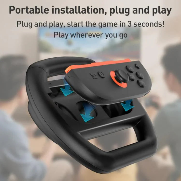 For Nintendo Switch 2 Joy-Con 1pair iPlay HBS-2813 Controller Racing Simple Steering Wheel