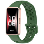 xDfind Hole Style Breathable Silicone Watch Band, For Huawei Band 10 / 9 / 8