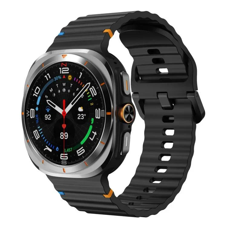 xDfind Wave Stitching Silicone Watch Band, For Samsung Galaxy Watch Ultra 47mm / Ultra 2025