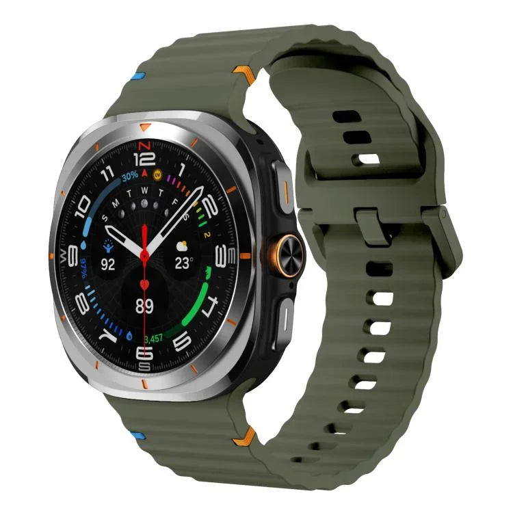 xDfind Wave Stitching Silicone Watch Band, For Samsung Galaxy Watch Ultra 47mm / Ultra 2025