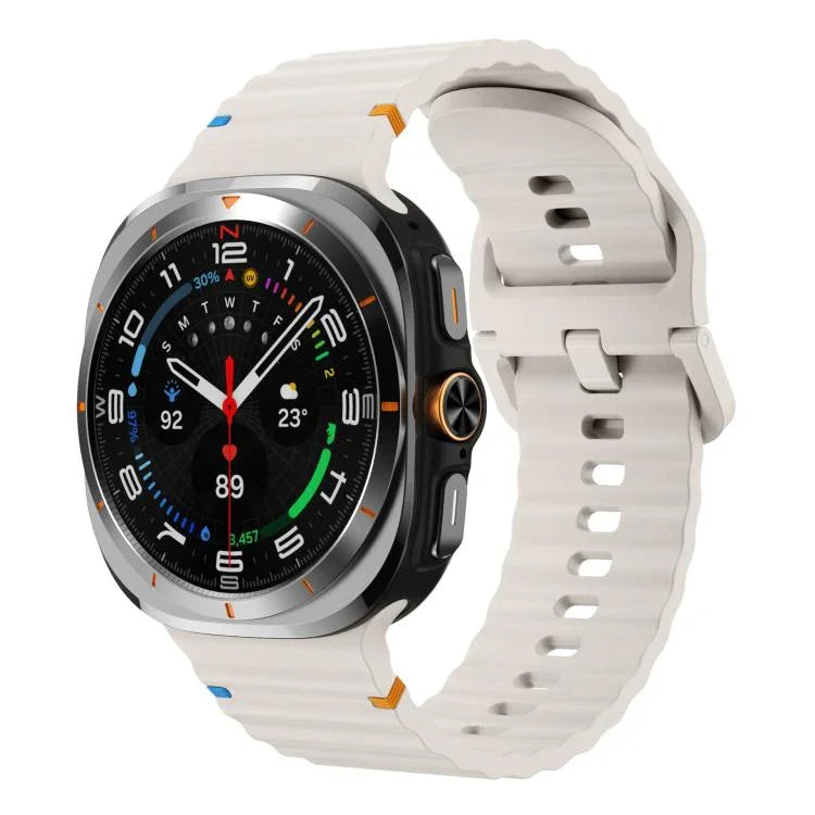 xDfind Wave Stitching Silicone Watch Band, For Samsung Galaxy Watch Ultra 47mm / Ultra 2025