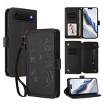 Butterfly Love Flower Multi-card Zipper Wallet Leather Phone Case, For iPhone 17e / 16e, For iPhone 17 Pro Max, For iPhone 17 Pro, For iPhone 17, For iPhone Air, For iPhone 16 Pro Max