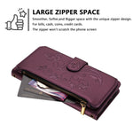 Butterfly Love Flower Multi-card Zipper Wallet Leather Phone Case, For iPhone 17e / 16e, For iPhone 17 Pro Max, For iPhone 17 Pro, For iPhone 17, For iPhone Air, For iPhone 16 Pro Max