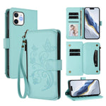 Butterfly Love Flower Multi-card Zipper Wallet Leather Phone Case, For iPhone 11 Pro Max, For iPhone 11, For iPhone 11 Pro, For iPhone X / XS, For iPhone XR, For iPhone XS Max