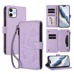 Butterfly Love Flower Multi-card Zipper Wallet Leather Phone Case, For iPhone 11 Pro Max, For iPhone 11, For iPhone 11 Pro, For iPhone X / XS, For iPhone XR, For iPhone XS Max