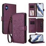 Butterfly Love Flower Multi-card Zipper Wallet Leather Phone Case, For iPhone 11 Pro Max, For iPhone 11, For iPhone 11 Pro, For iPhone X / XS, For iPhone XR, For iPhone XS Max