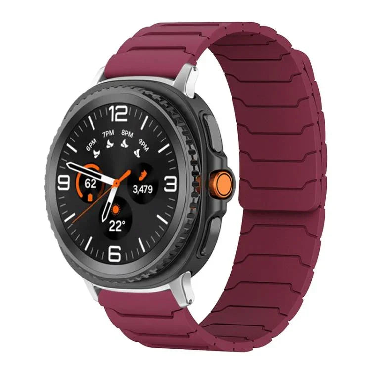xDfind Magnetic Silicone Watch Band, For Samsung Galaxy Watch Ultra / Ultra 2025, For Samsung Galaxy Watch8 / 8 Classic, For Samsung Galaxy Watch 7 / 6 / 5 / FE