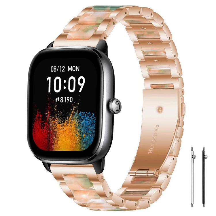 xDfind Three Beads Metal Resin Watch Band, 14mm, 18mm, 20mm, 22mm