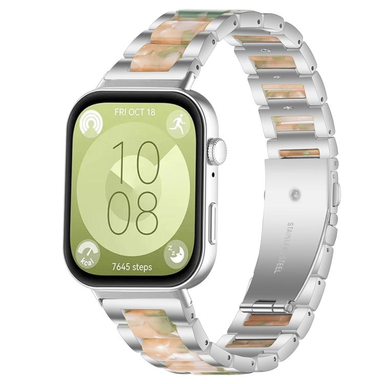 xDfind Three Beads Metal Resin Watch Band, For Huawei Watch Fit4 / Fit4 Pro / Fit3, For Huawei Band 10 / 9 / 8