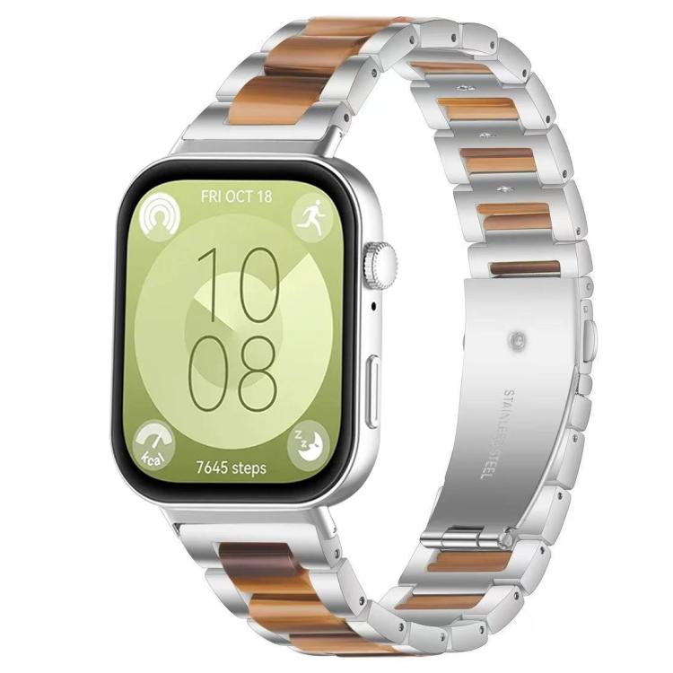 xDfind Three Beads Metal Resin Watch Band, For Huawei Watch Fit4 / Fit4 Pro / Fit3, For Huawei Band 10 / 9 / 8