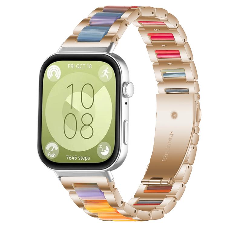 xDfind Three Beads Metal Resin Watch Band, For Huawei Watch Fit4 / Fit4 Pro / Fit3, For Huawei Band 10 / 9 / 8