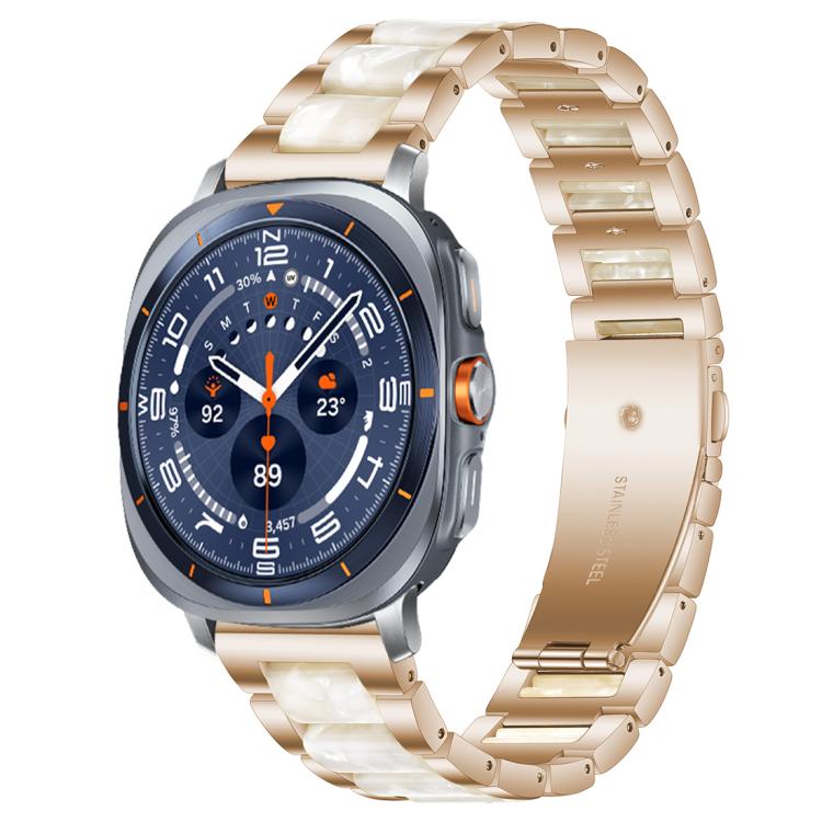 xDfind Three Beads Metal Resin Watch Band, For Samsung Galaxy Watch Ultra/Ultra 2025, For Samsung Galaxy Watch8 / 8 Classic, For Samsung Galaxy Watch 7 / 6 / 5 / FE