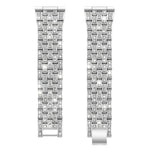 xDfind Five Beads Full Diamond Metal Watch Band, 20mm, 22mm, 18mm