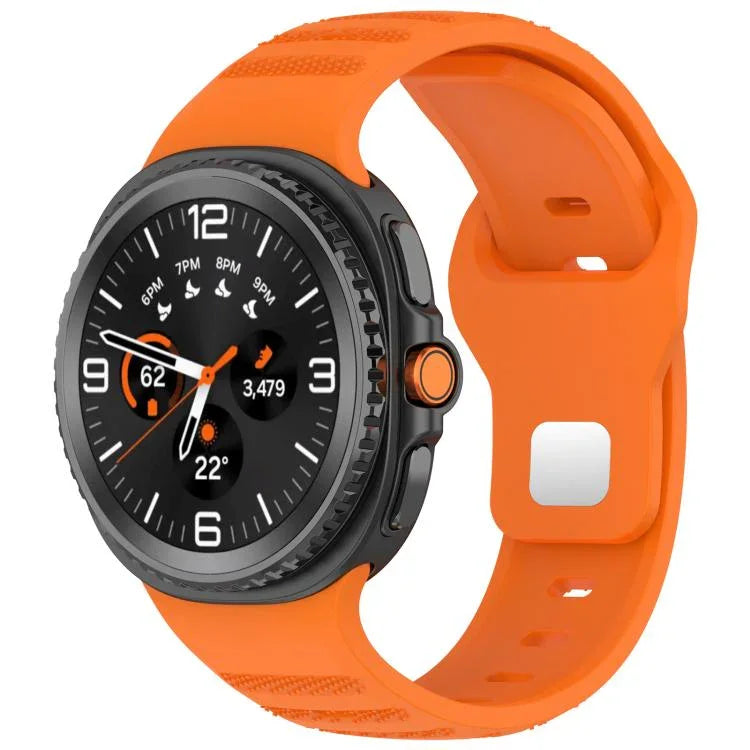 xDfind Round Dots Silver Stud Buckle Silicone Watch Band, For Samsung Galaxy Watch Ultra/Ultra 2025, For Samsung Galaxy Watch8 / 8 Classic