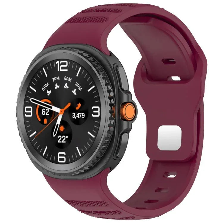 xDfind Round Dots Silver Stud Buckle Silicone Watch Band, For Samsung Galaxy Watch Ultra/Ultra 2025, For Samsung Galaxy Watch8 / 8 Classic