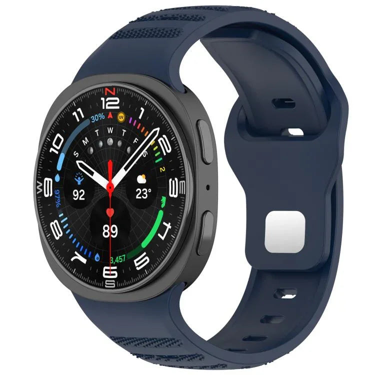xDfind Round Dots Silver Stud Buckle Silicone Watch Band, For Samsung Galaxy Watch Ultra/Ultra 2025, For Samsung Galaxy Watch8 / 8 Classic