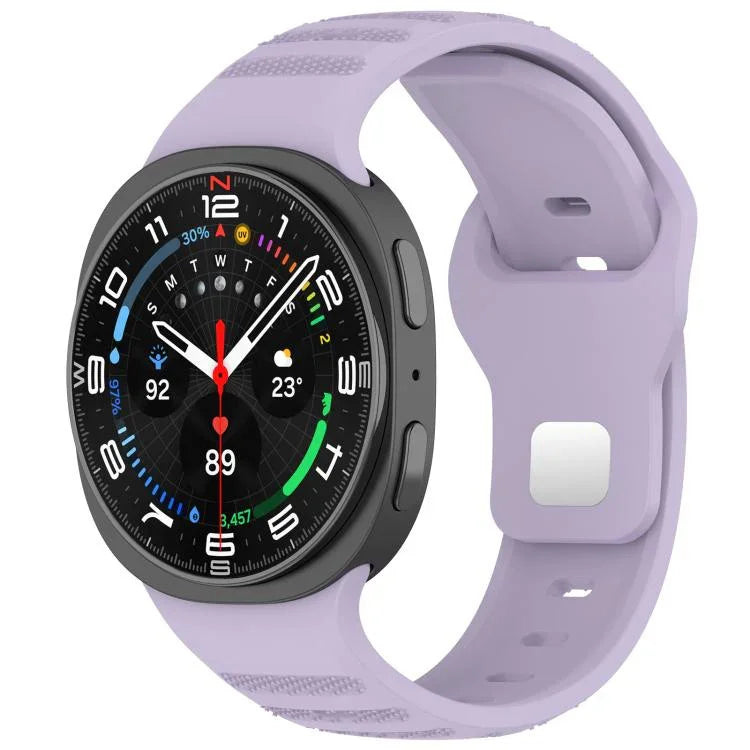 xDfind Round Dots Silver Stud Buckle Silicone Watch Band, For Samsung Galaxy Watch Ultra/Ultra 2025, For Samsung Galaxy Watch8 / 8 Classic