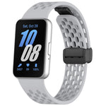 xDfind Hole Style Magnetic Black Buckle Silicone Watch Band, For Galaxy Fit3