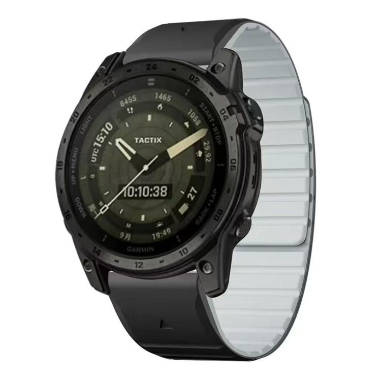 xDfind Two Color Silicone Magnetic Watch Band, For Garmin 26mm, For Garmin 22mm