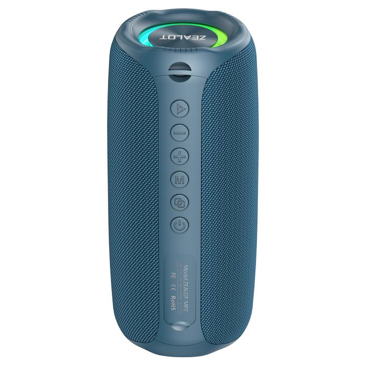 Zealot MP2 20W Portable Outdoor RGB Bluetooth Speaker, without Microphone(Blue), without Microphone(Camouflage), without Microphone(Black)