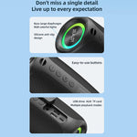 Zealot M2 8W Portable Outdoor RGB Bluetooth Speaker, with 2pcs Microphones, with 1pc Microphone