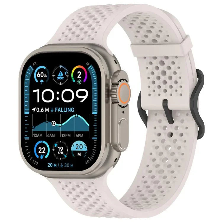 xDfind Breathable Silicone Watch Band, For Apple Watch 42 / 44 / 45 / 46 / 49mm, For Apple Watch 38 / 40 / 41 / S10 42mm