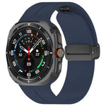 xDfind  Flat Head Groove Folding Black Buckle Silicone Watch Band, For Samsung Galaxy Watch Ultra / Ultra 2025