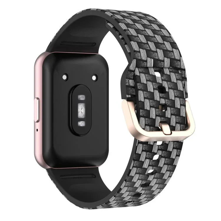 xDfind Gold Buckle Printed Silicone Watch Band, For Samsung Galaxy Fit3
