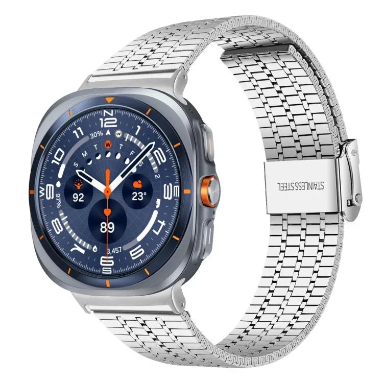 xDfind Seven Beads Buckle Stainless Steel Watch Band, For Samsung Galaxy Watch Ultra / Ultra 2025, For Samsung Galaxy Watch8 / 8 Classic, For Samsung Galaxy Watch 7 / 6 / 5 / FE